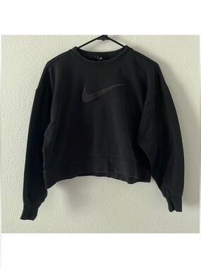 Nike Dri Fit Sweatshirt swoosh terry black